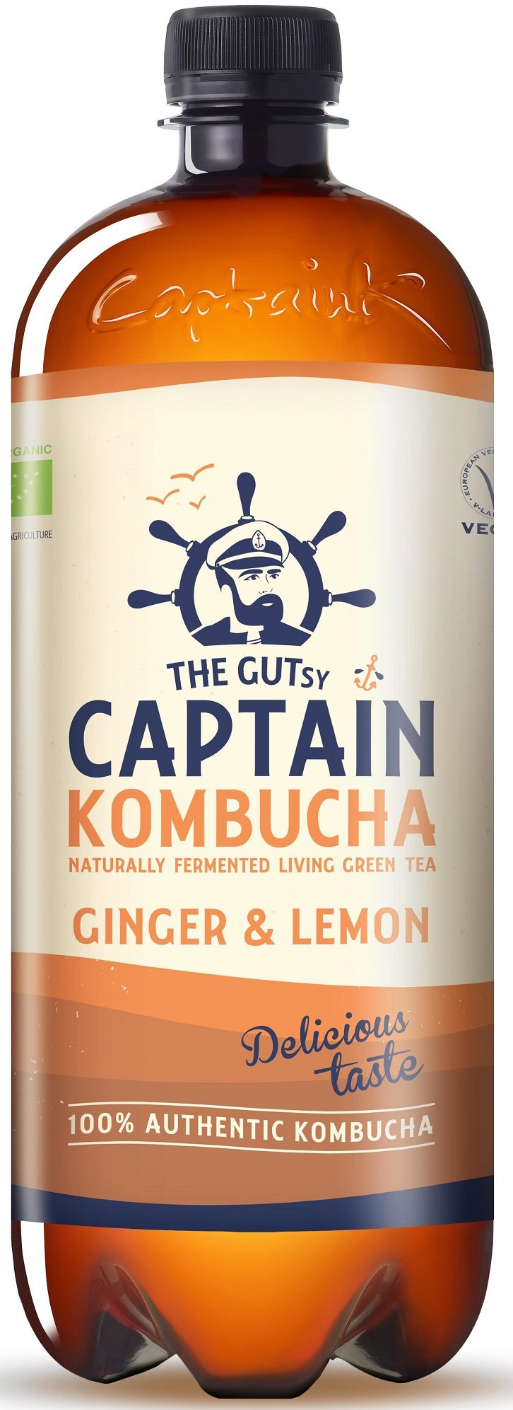 Captain Kombucha Zázvor, citron 1000 ml