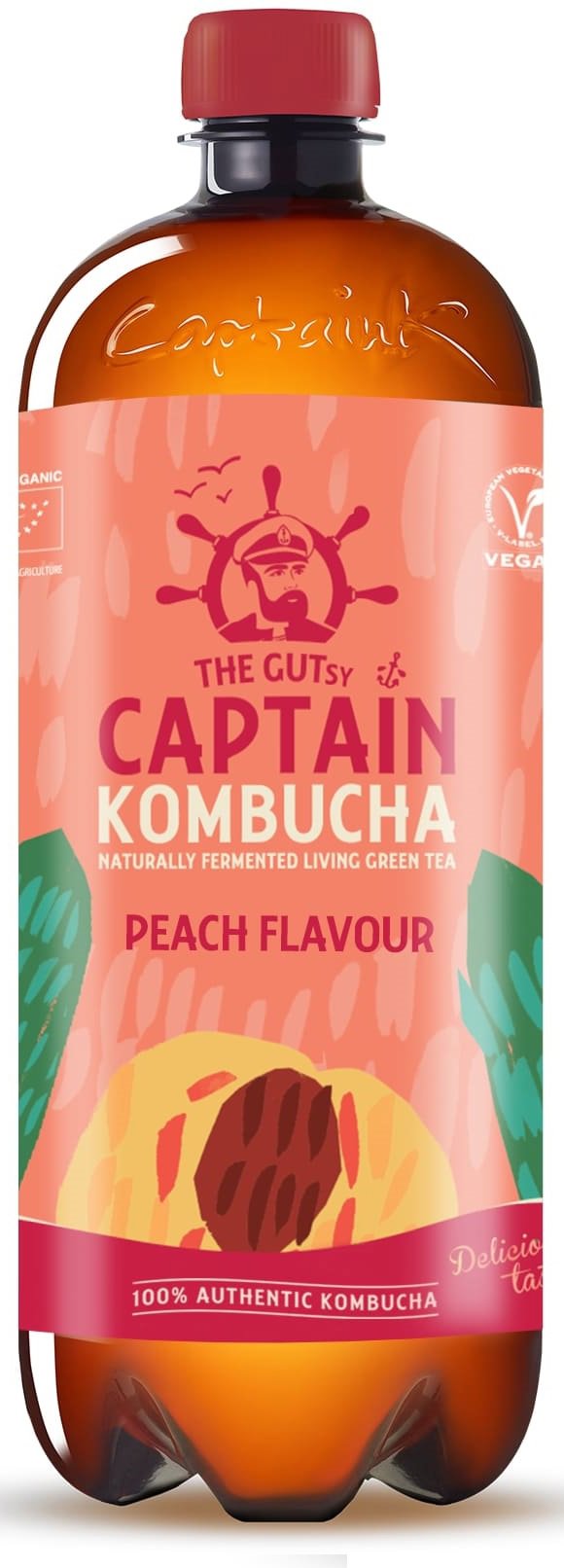 Captain Kombucha Broskev 1000 ml