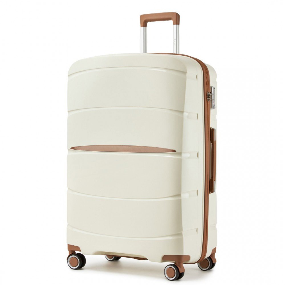KONO 2591 Kufr spinner 75,5 cm, krémový