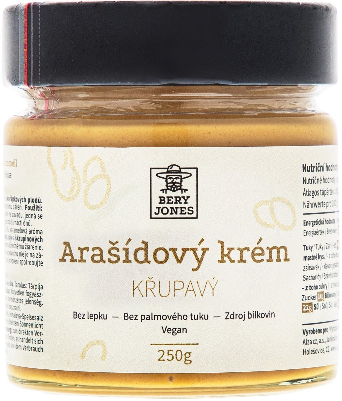 Bery Jones Arašídový krém křupavý 250g