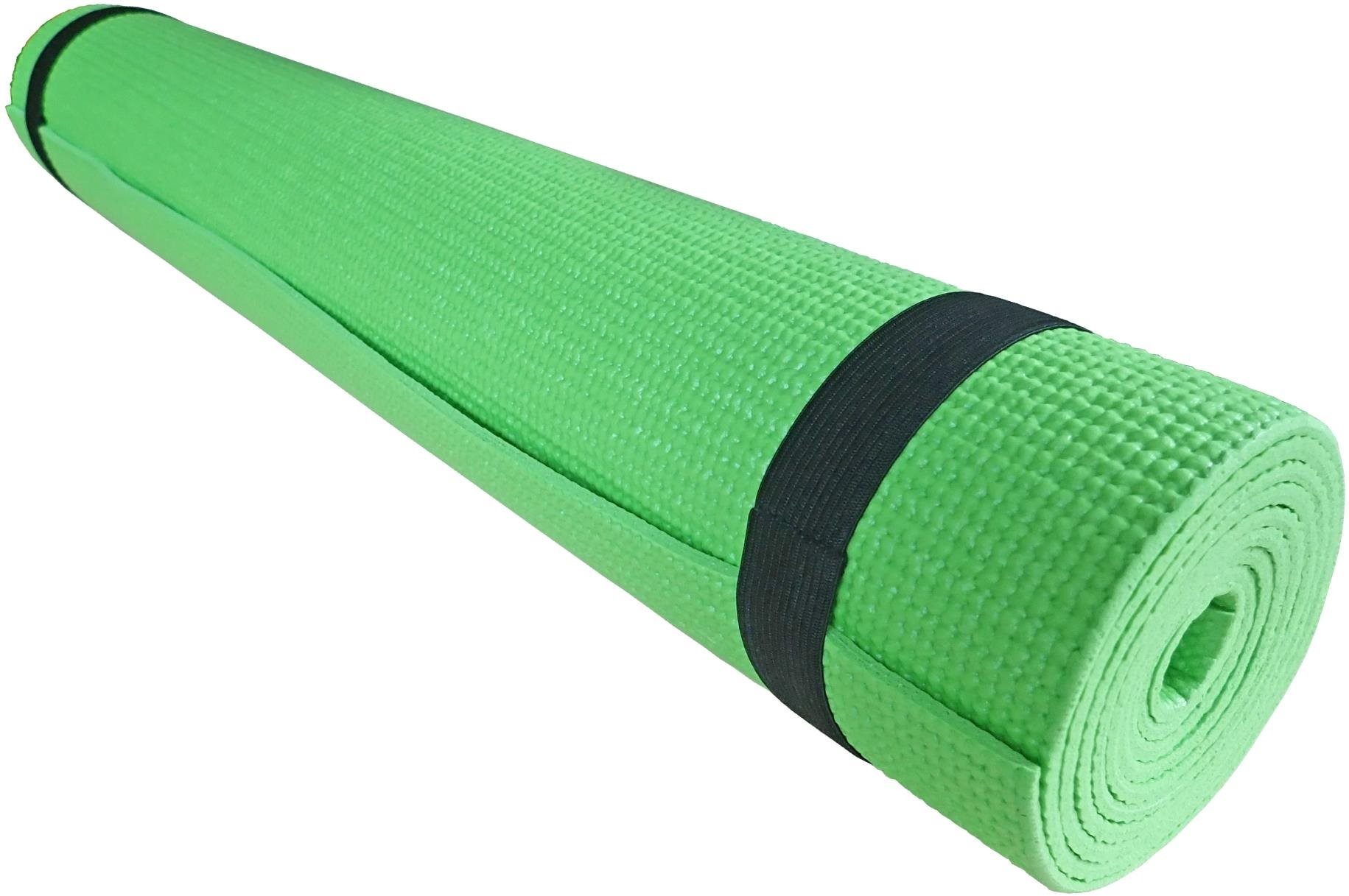 KUBIsport Fitness Yoga podložka 173 × 61 × 0,4 cm zelená