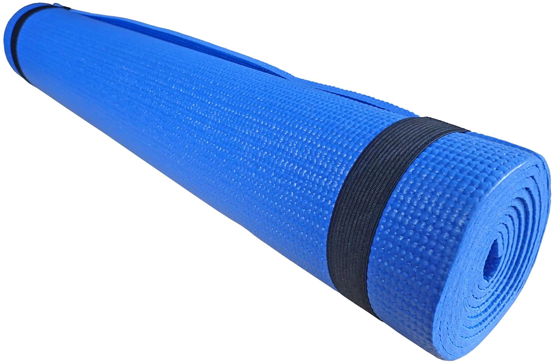 KUBIsport Fitness Yoga podložka 173 × 61 × 0,4 cm modrá