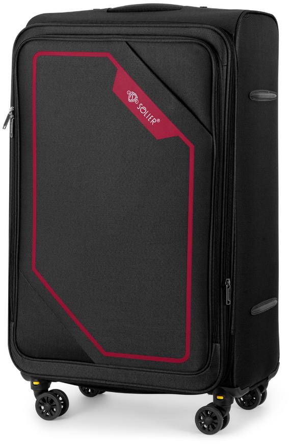 Solier Softflex 2240 střední měkký kufr M 23“ černý/červený