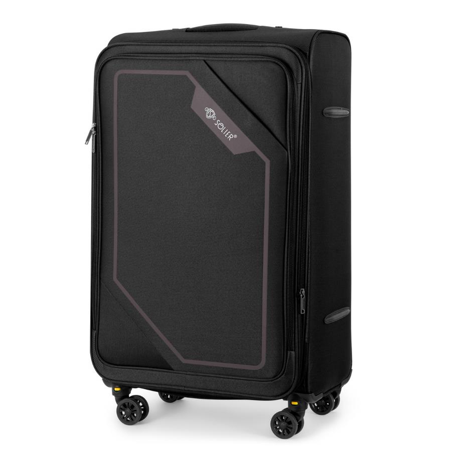 Solier Softflex 2240 střední měkký kufr M 23“ černý/hnědý