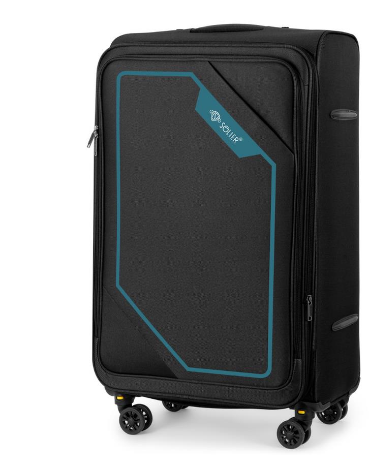 Solier Softflex 2240 střední měkký kufr M 23“ černý/zelený