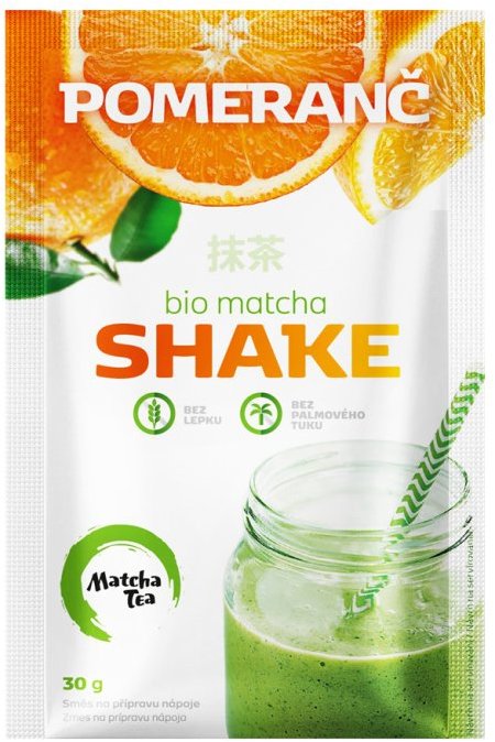 Matcha Tea Bio shake 300 g, pomeranč