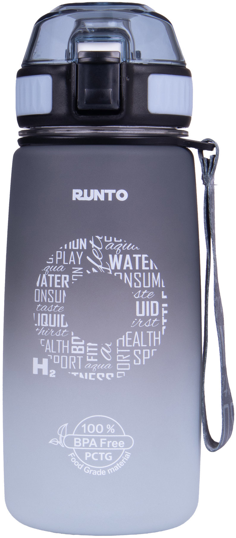 Runto AQUA-GO 630 ML Láhev, šedá, velikost 630 ML