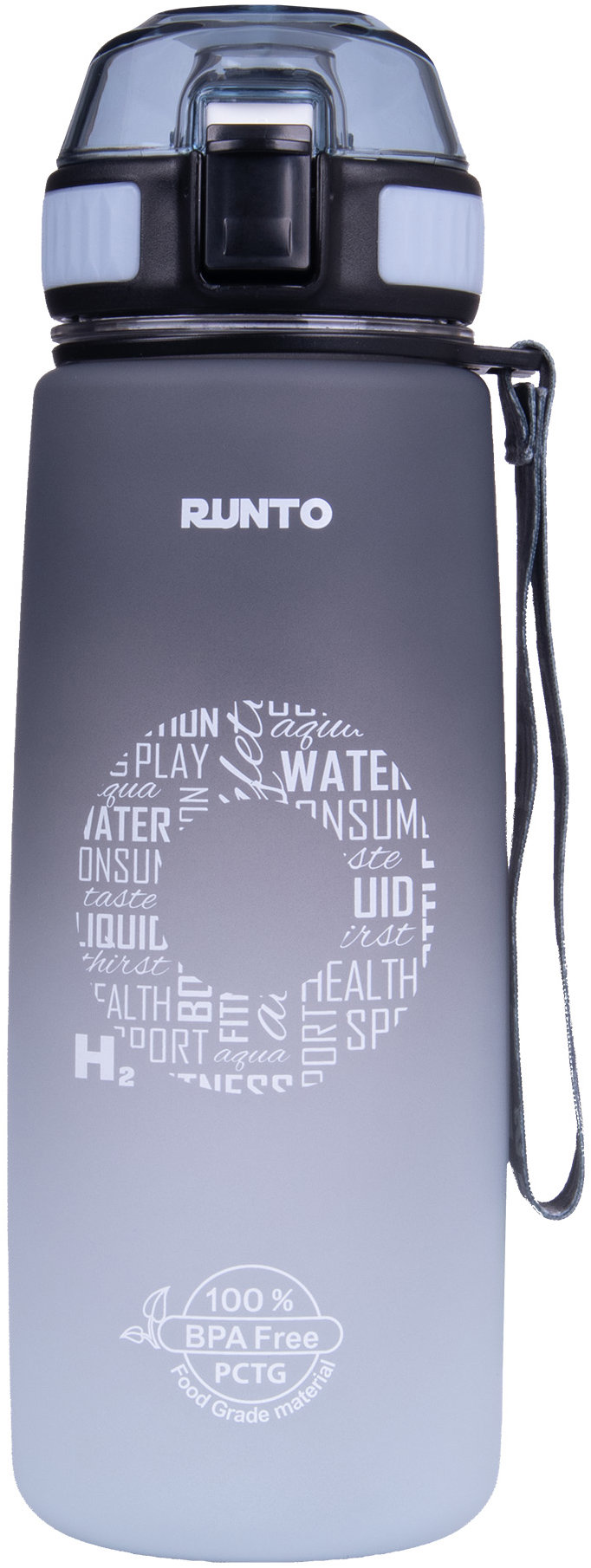 Runto AQUA-GO 800 ML Láhev, šedá, velikost 800 ML