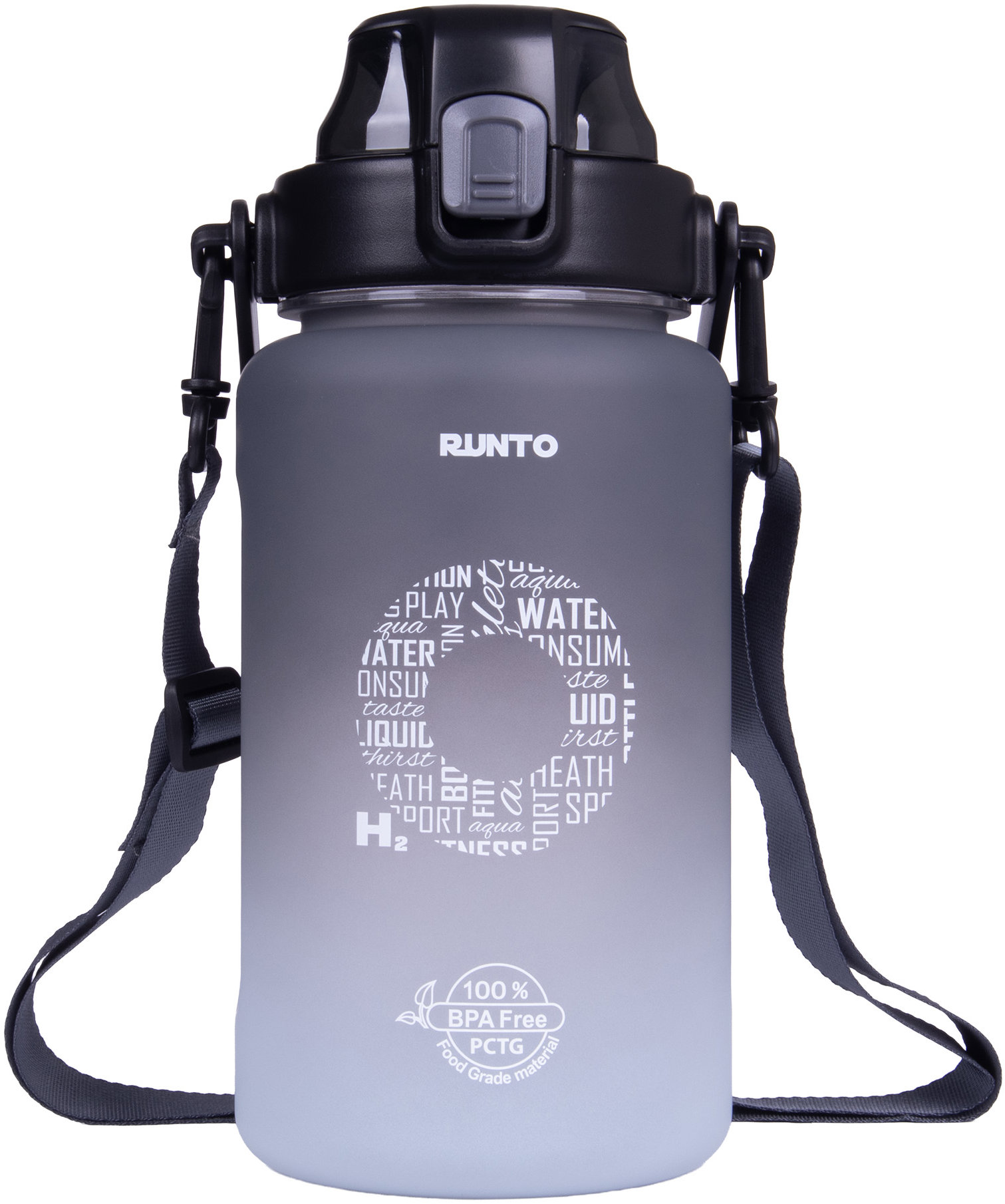 Runto TANKER 1500 ML Láhev, šedá, velikost 1,5 L