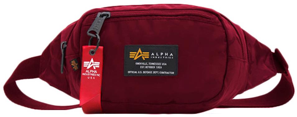 Alpha Industries Crew Waist Bag burgundská
