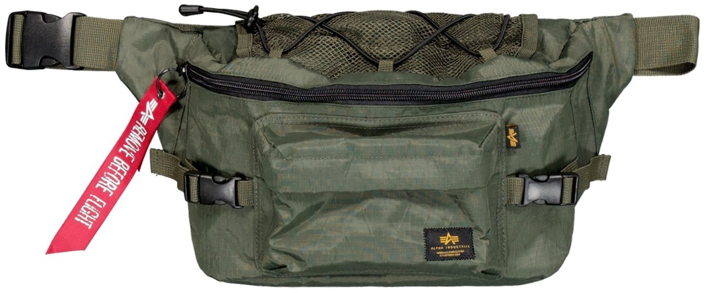 Alpha Industries Combat waist bag, tmavo zelená