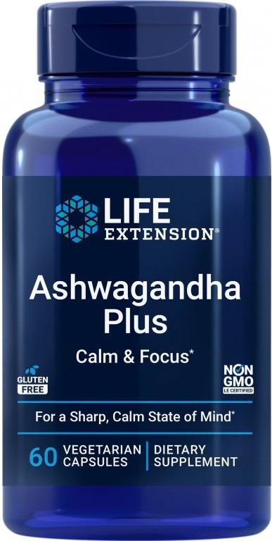 Life Extension Ashwagandha Plus Calm & Focus, 60 kapslí