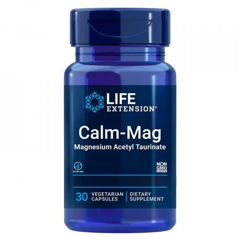 Life Extension Calm-Mag Magnesium Acetyl Taurinate, 30 kapslí