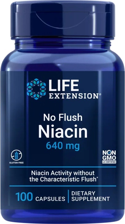 Life Extension No Flush Niacin 800 mg 100 kapslí