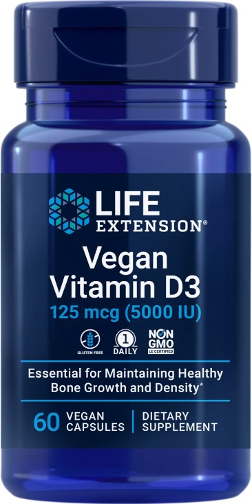 Life Extension Vegan Vitamin D3 60 kapslí