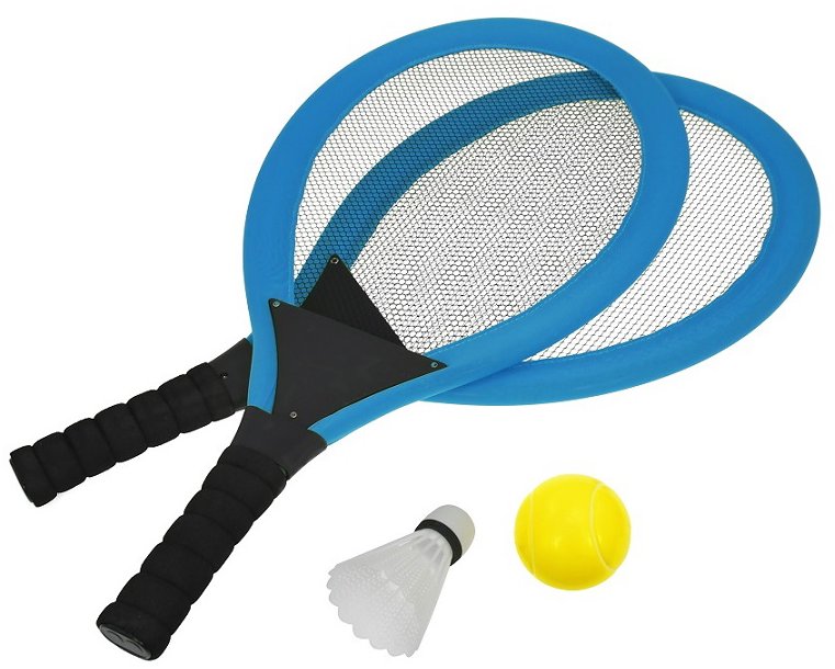 RULYT Set na líný tenis - rakety, míček, košík modrý