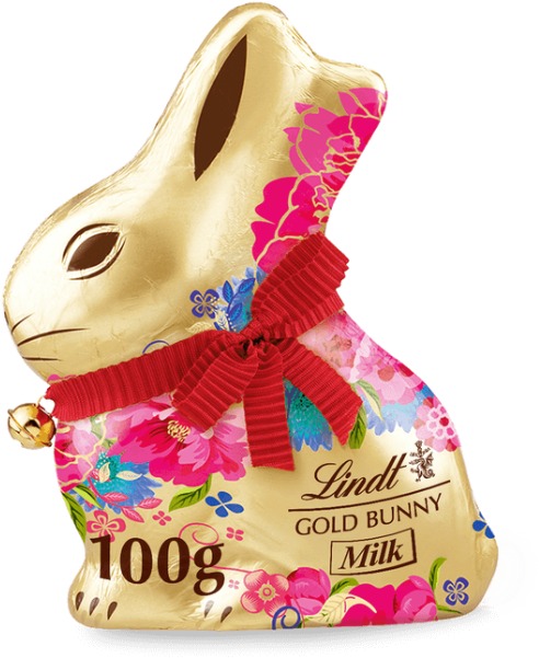 Lindt Zlatý zajíček mléčný s květinkami 100 g