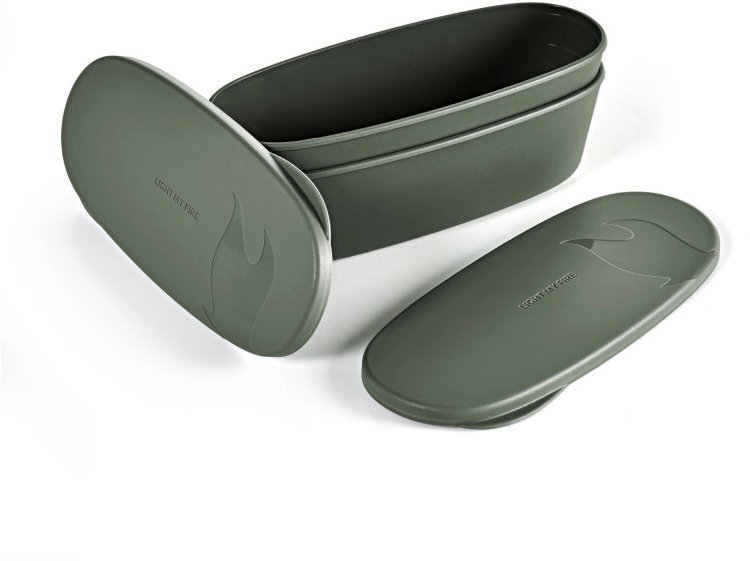 Light My Fire SnapBox oval 2-pack sagegreen