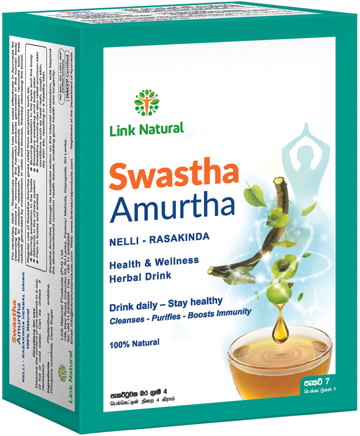 Link Natural Products Swastha Amurtha Bylinný nápoj sáčky 7 × 4 g