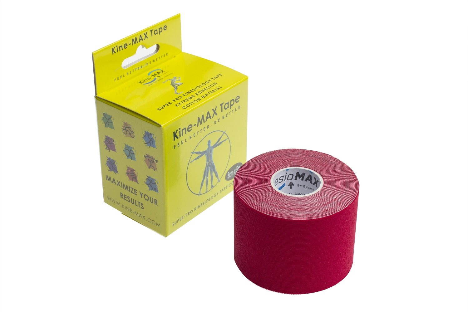 Kine-MAX SuperPro Cotton kinesiology tape červená