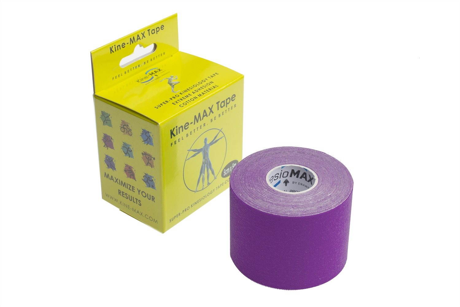 Kine-MAX SuperPro Cotton kinesiology tape fialová
