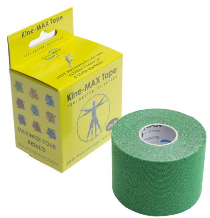 Kine-MAX SuperPro Cotton kinesiology tape zelená