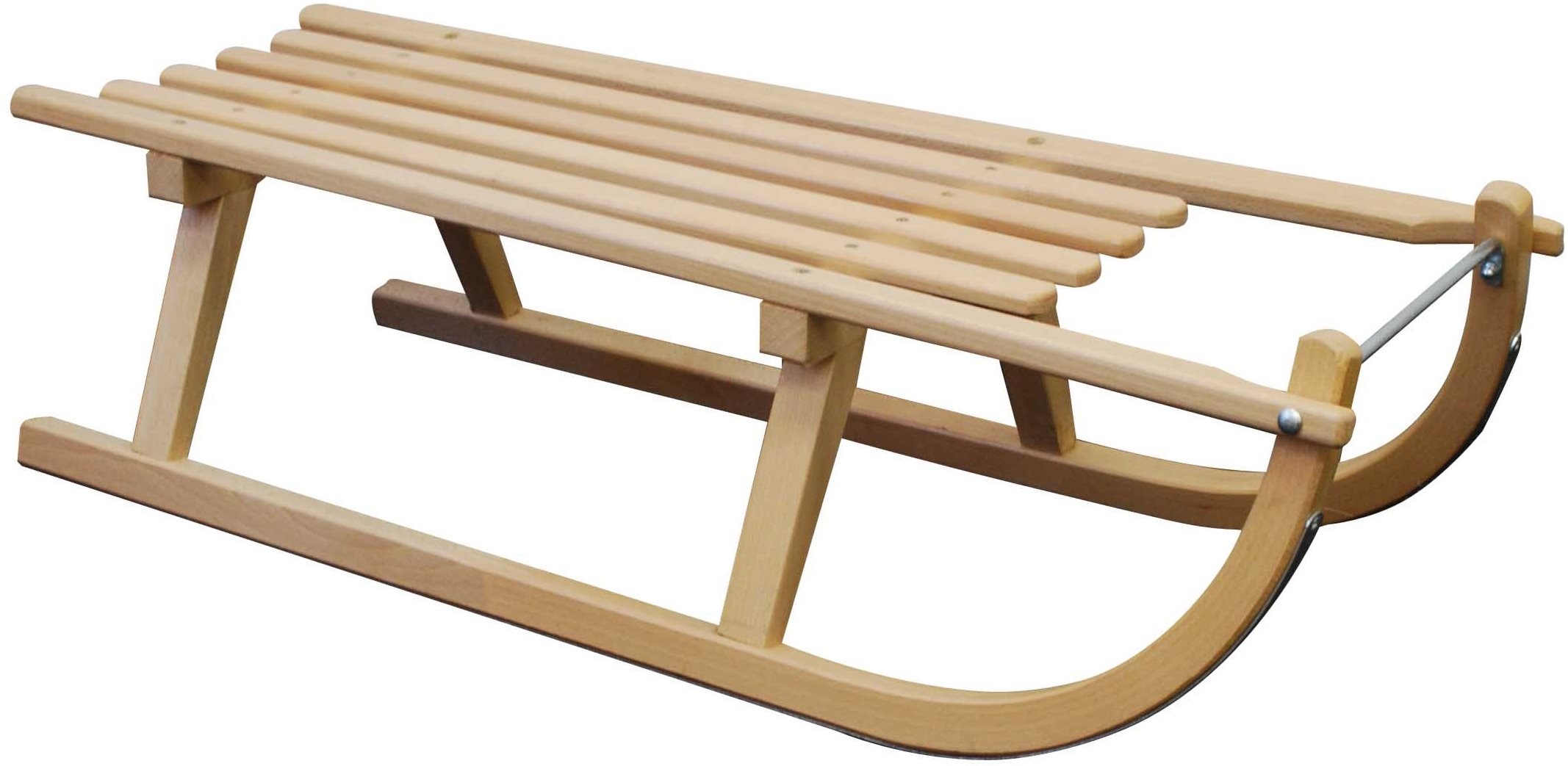 Dřevěné saně SULOV® DAVOS, sedák dřevo, 100cm