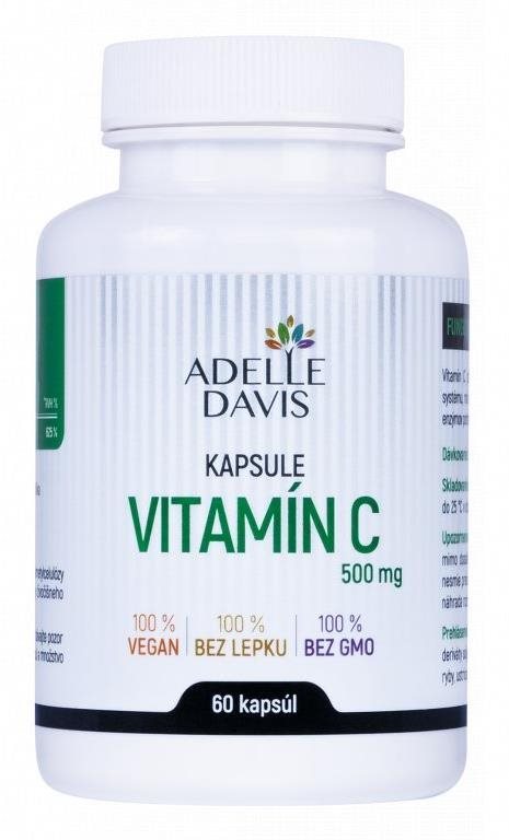 Adelle Davis Vitamín C 500 mg, 60 kapslí