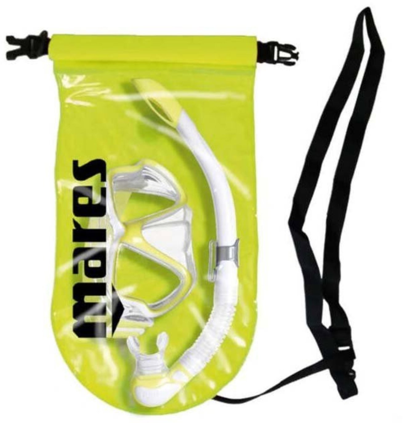 Mares Wahoo set maska + šnorchl neon žlutý včetně Dry Bag