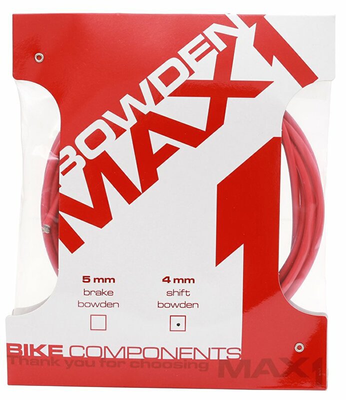 MAX1 Bowden 4 mm červený balení 3 m