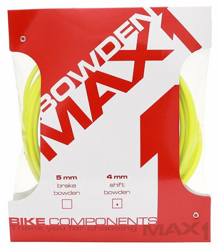 MAX1 Bowden 4 mm fluo žlutá balení 3 m