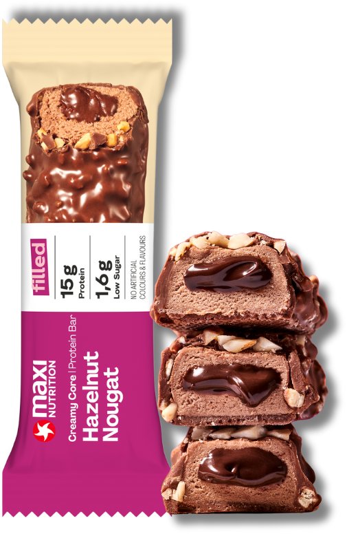 Maxi Nutrition Creamy Core Protein Bar 45 g - lískový oříšek/ nugát