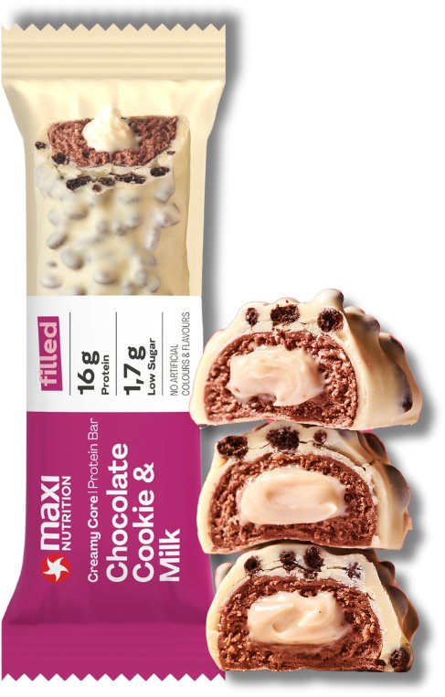 MaxiNutrition Creamy Core Protein Bar Chocolate Cookie & Milk, 45 g
