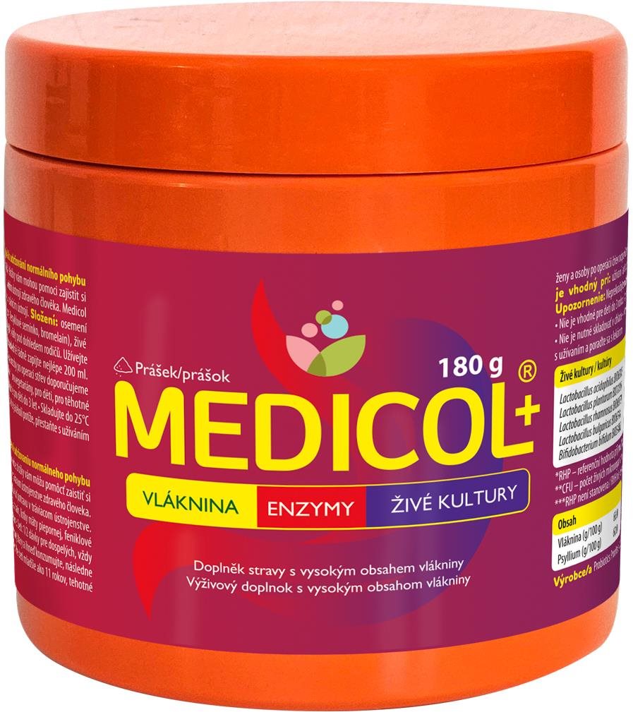 MEDICOL Plus Vláknina + enzymy + živé kultury 180 g