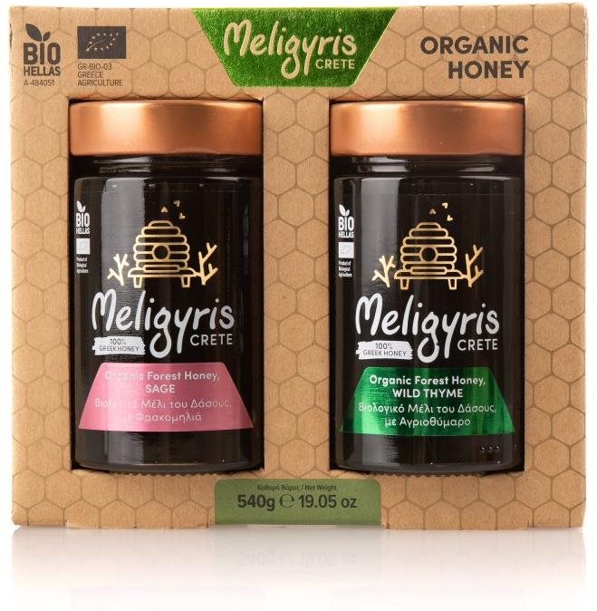 Meligyris Medová dárková kazeta "Dvojitá BIO síla" 540 g