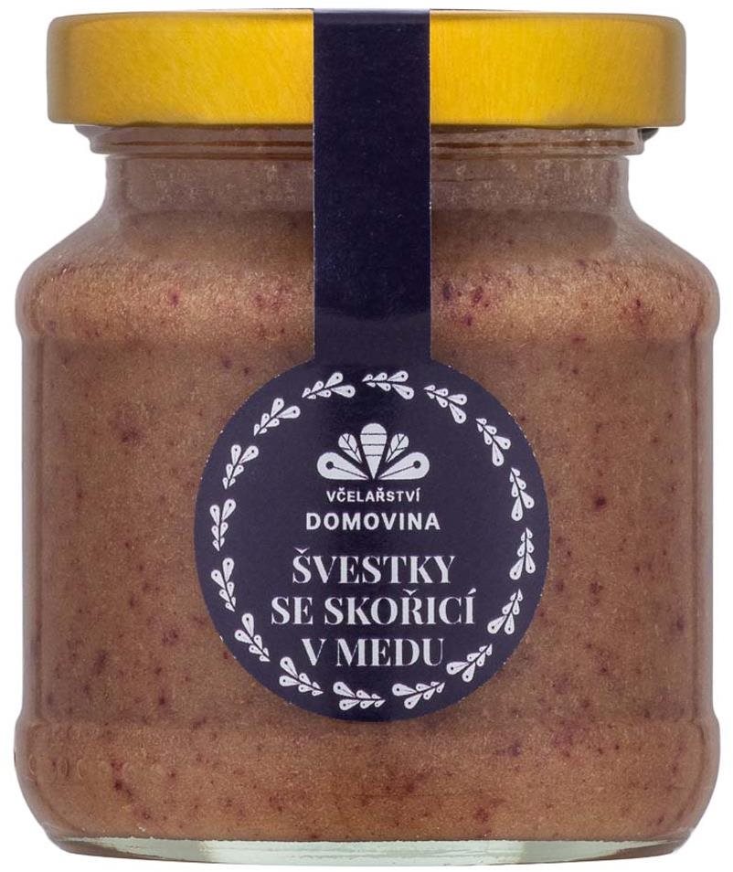 Včelařství Domovina Švestky se skořicí v medu 170 g