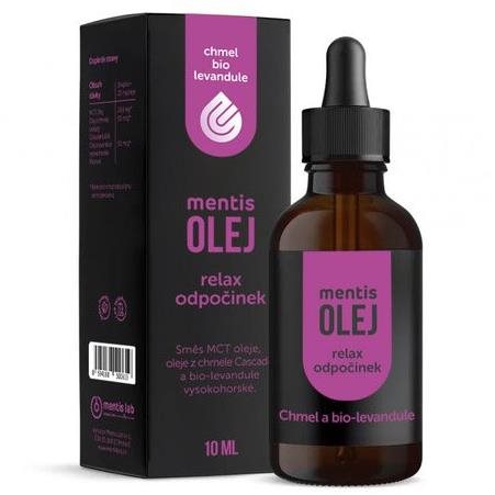 Mentis olej pro relaxi a odpočinek s chmelem a francouzskou bio-levandulí 10 ml