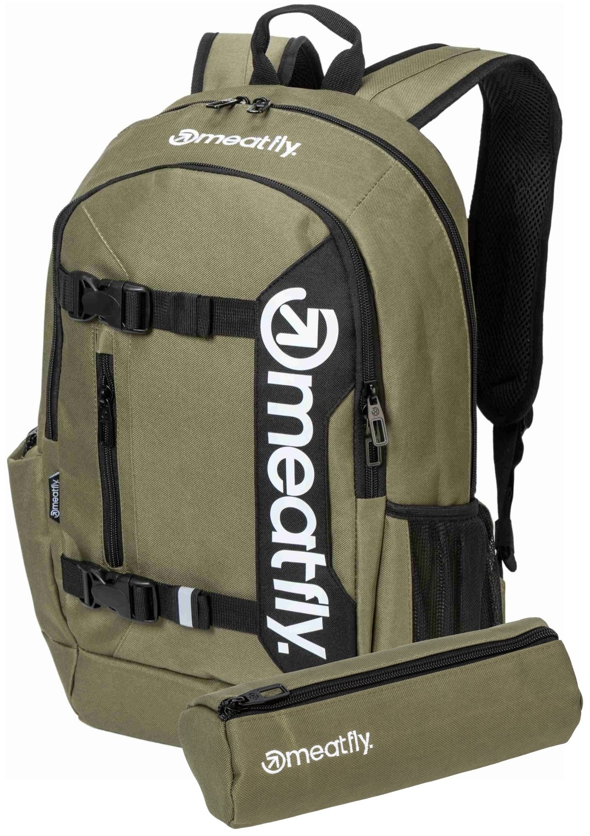Batoh Meatfly Basejumper v olivové barvě