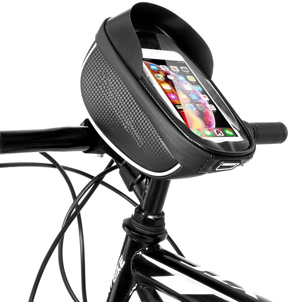MG Bicycle Front cyklistická taška s pouzdrem na mobil 1 l, černá