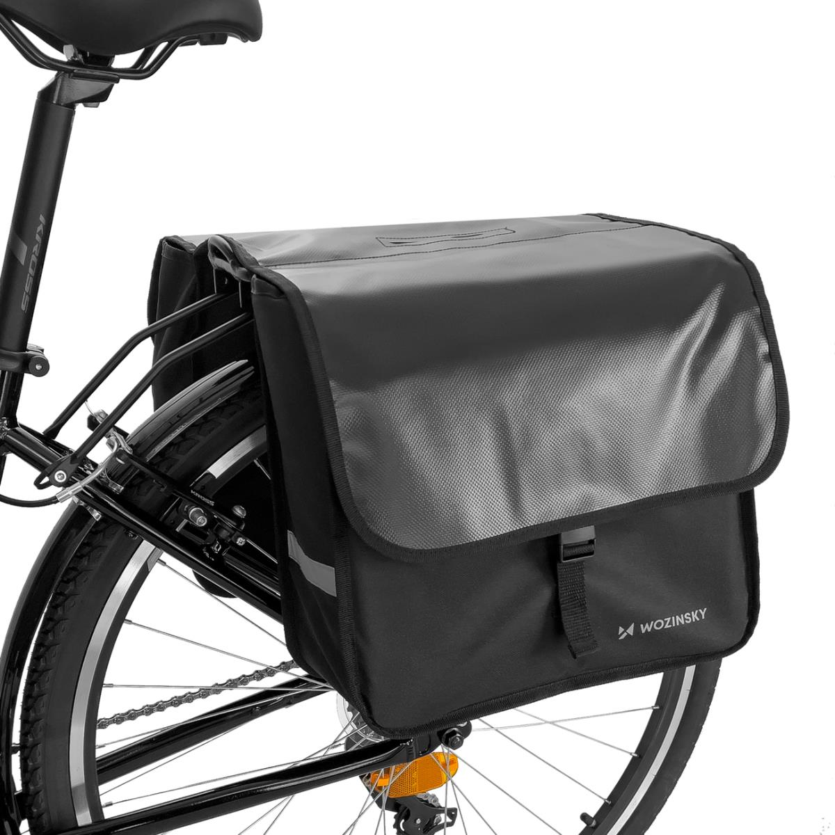 Brašna na kolo mg bicycle pannier cyklistická taška na kolo 28 l, černá