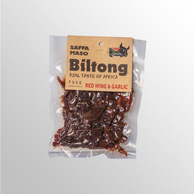 SAFFA MASO Biltong Red wine & Garlic, 100 g