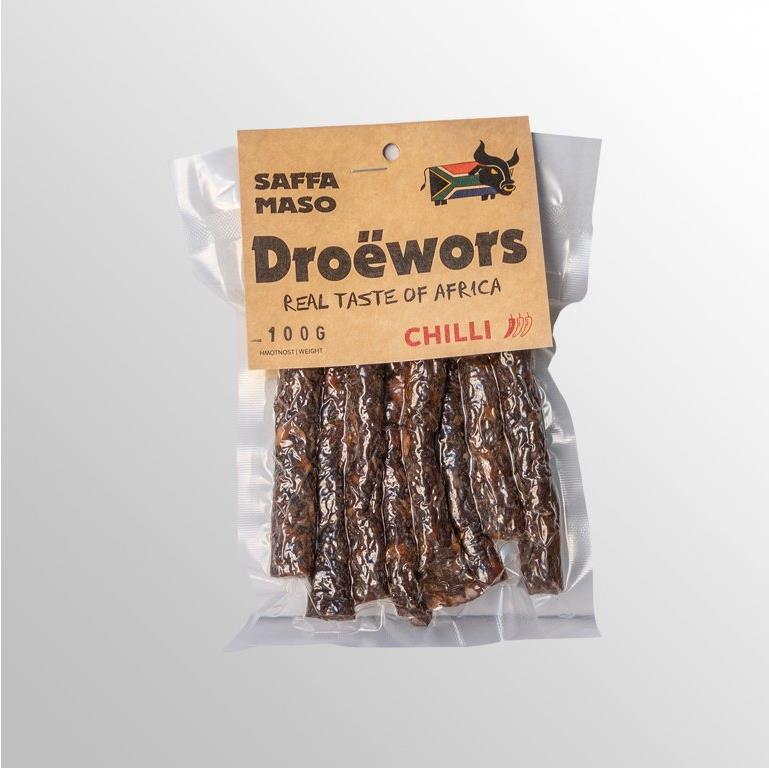 SAFFA MASO Droëwors Chilli, 100 g