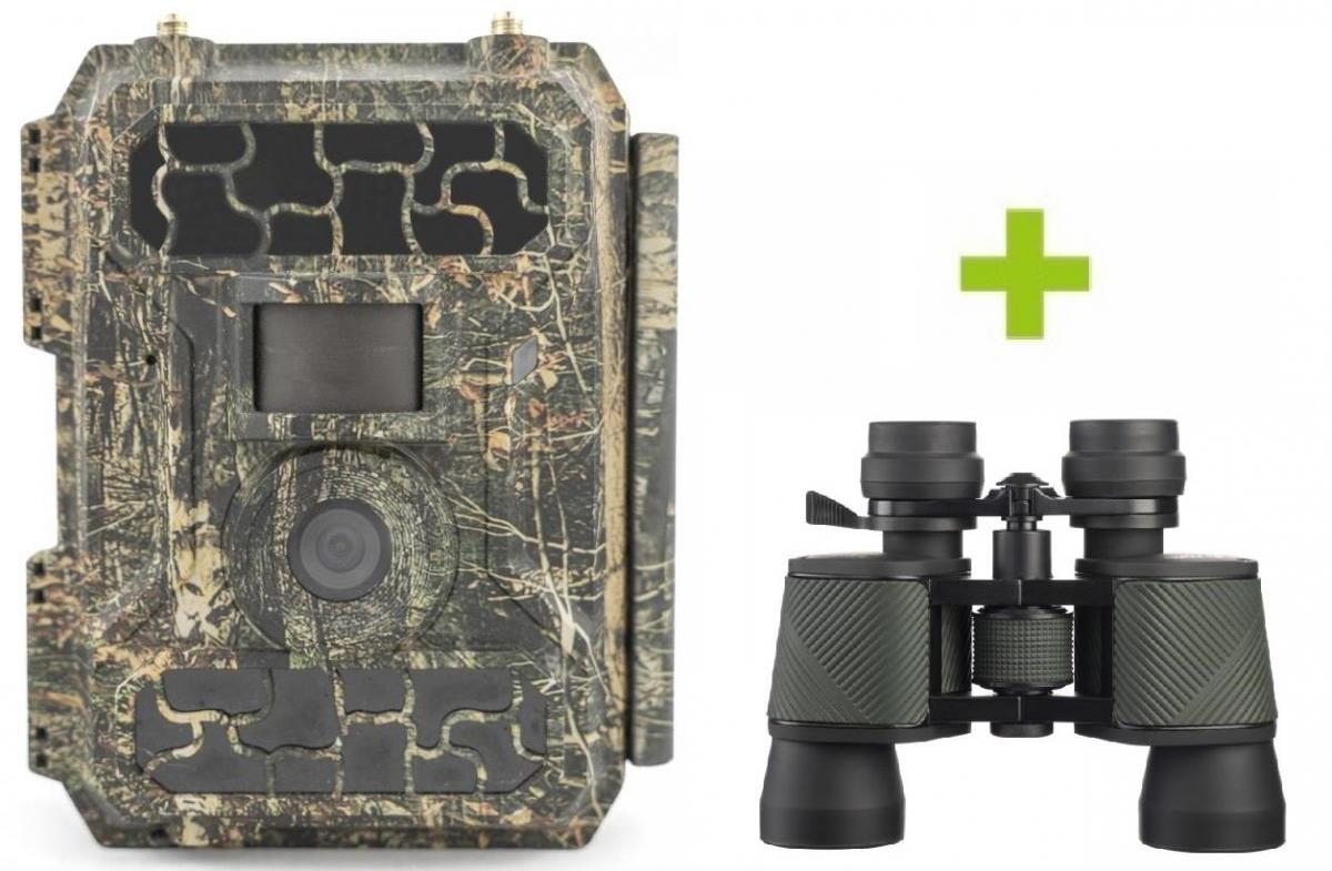 OXE Panther 4G a klasický dalekohled FOMEI 7-21X40 ZCF Zoom + 32GB SD karta, SIM karta, 12ks baterií