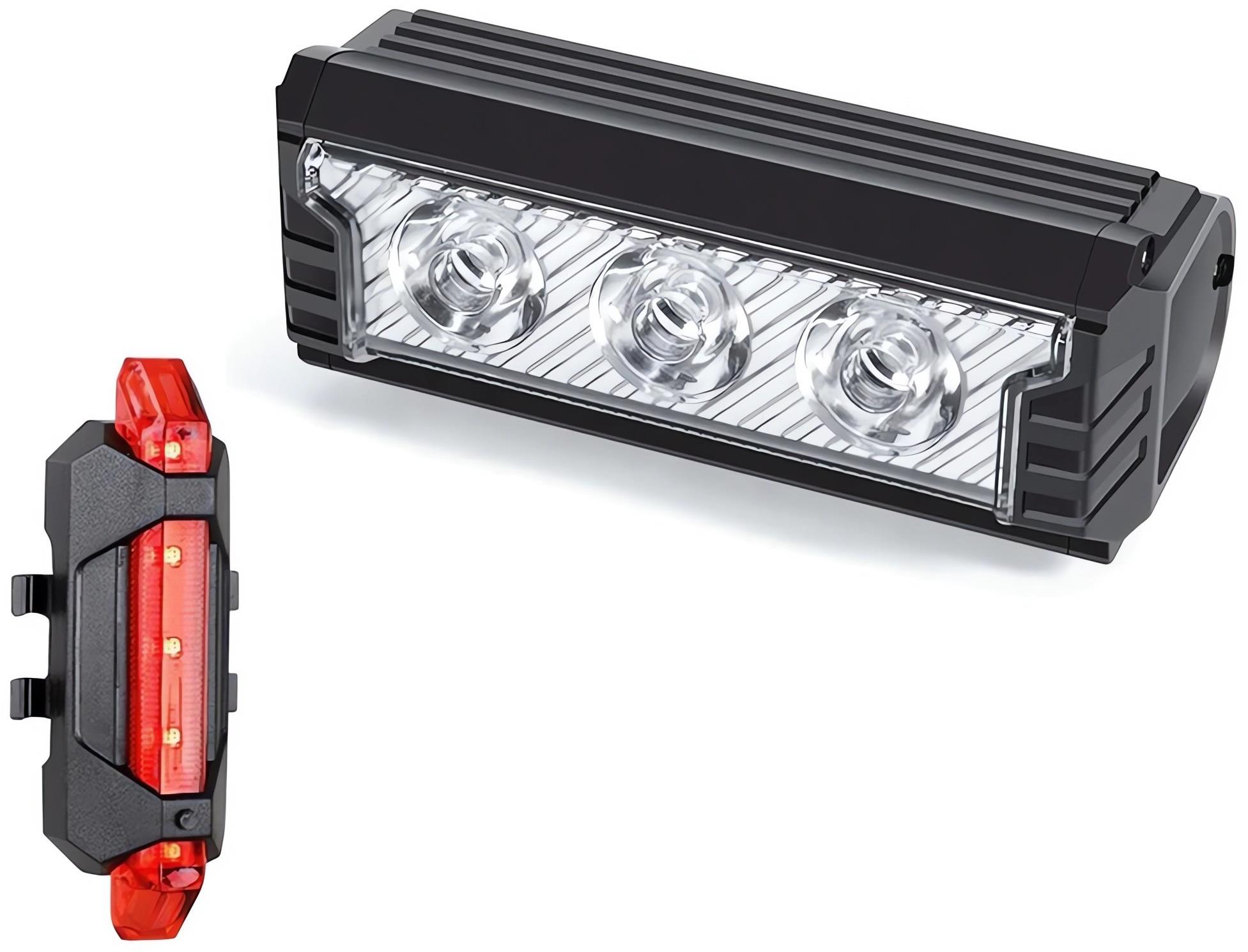 Verk 14496 Sada LED osvětlení na kolo 2500 lm, USB 2 ks
