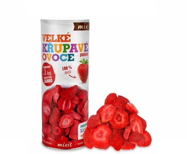Lyofilizované ovoce mixit velká křupavá jahoda 100g