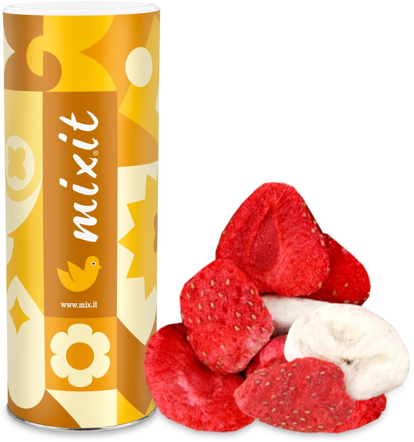 Mixit Velké křupavé ovoce - banán a jahoda, 160g