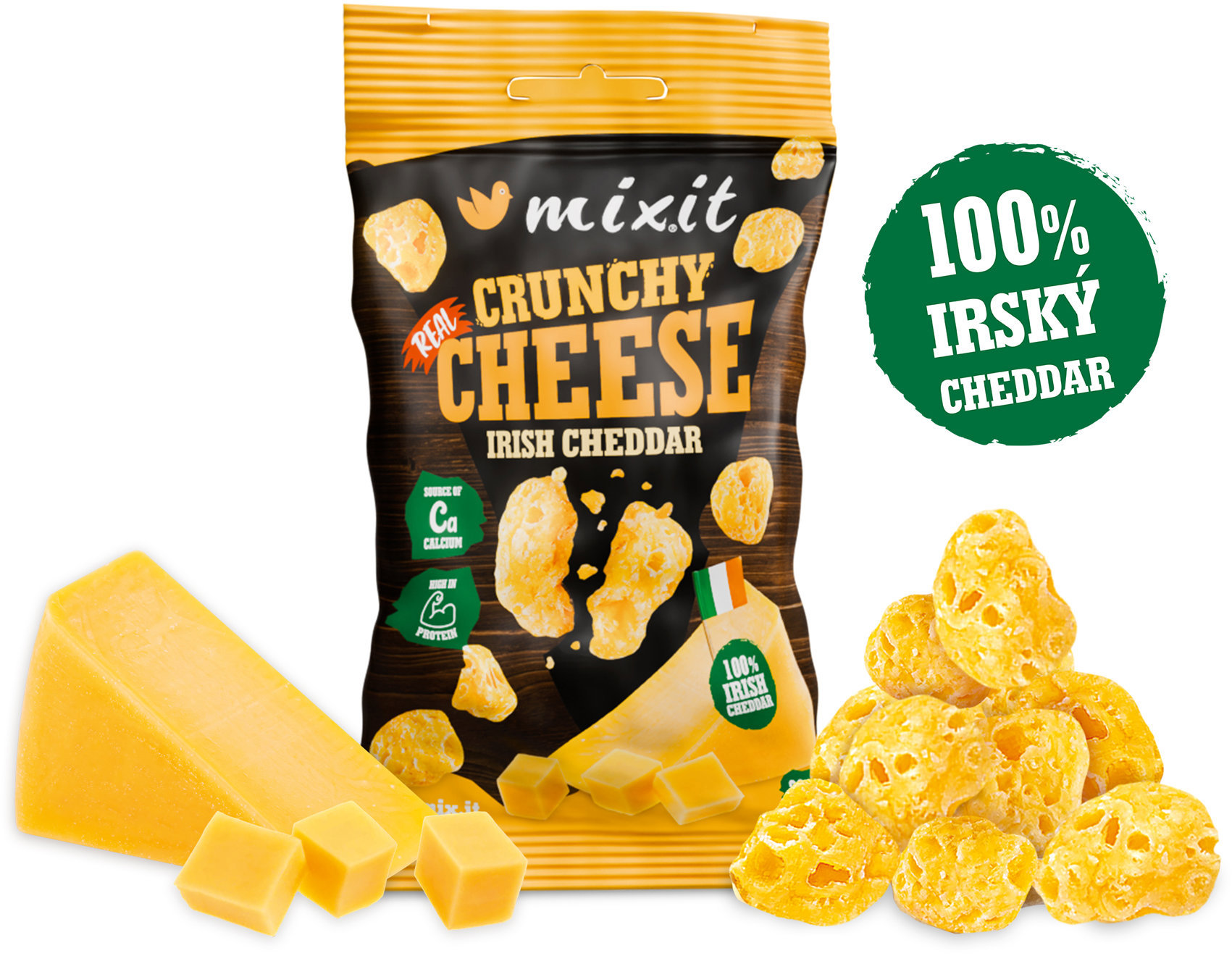 Mixit Křupavý sýr do kapsy - Irský cheddar 20 g
