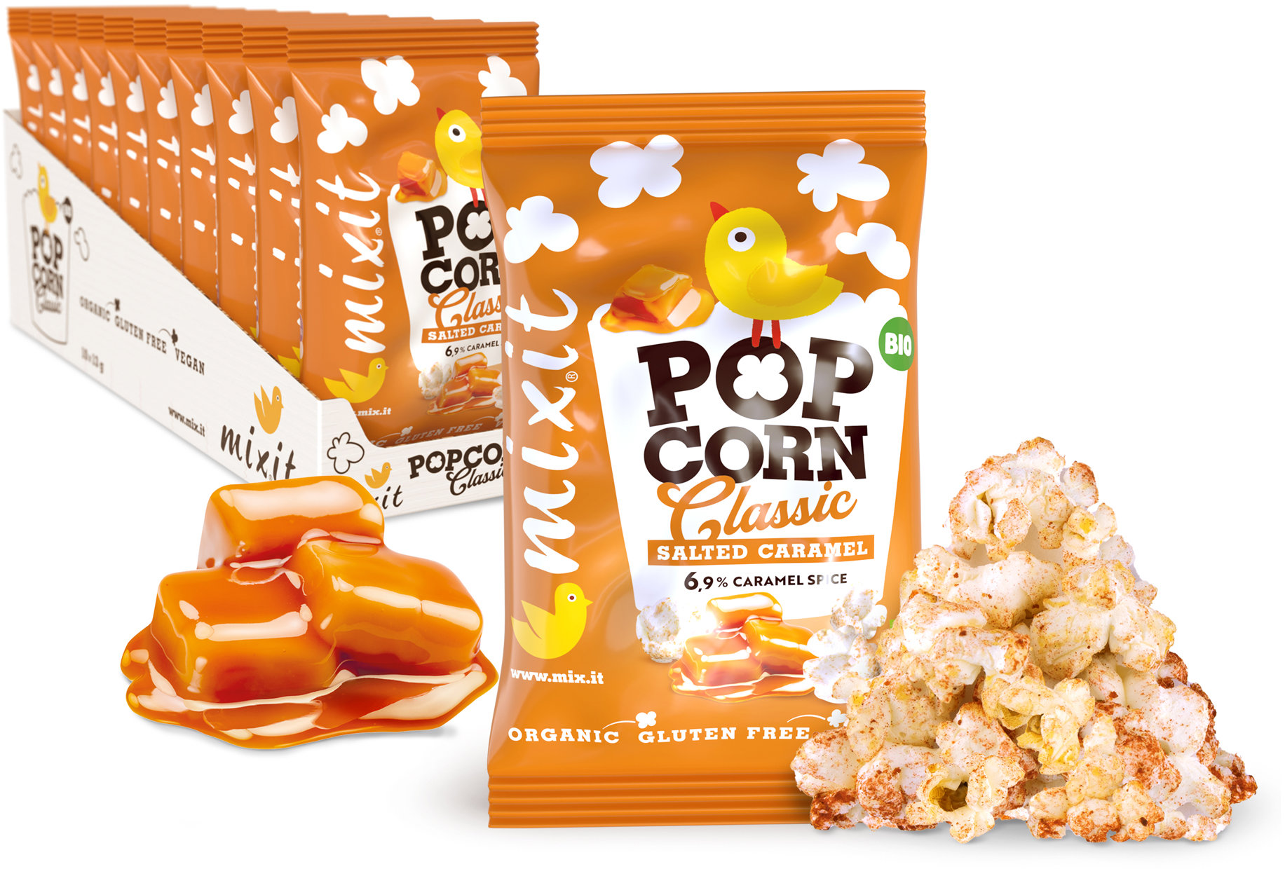 Mixit BIO popcorn do kapsy Slaný karamel 20 ks