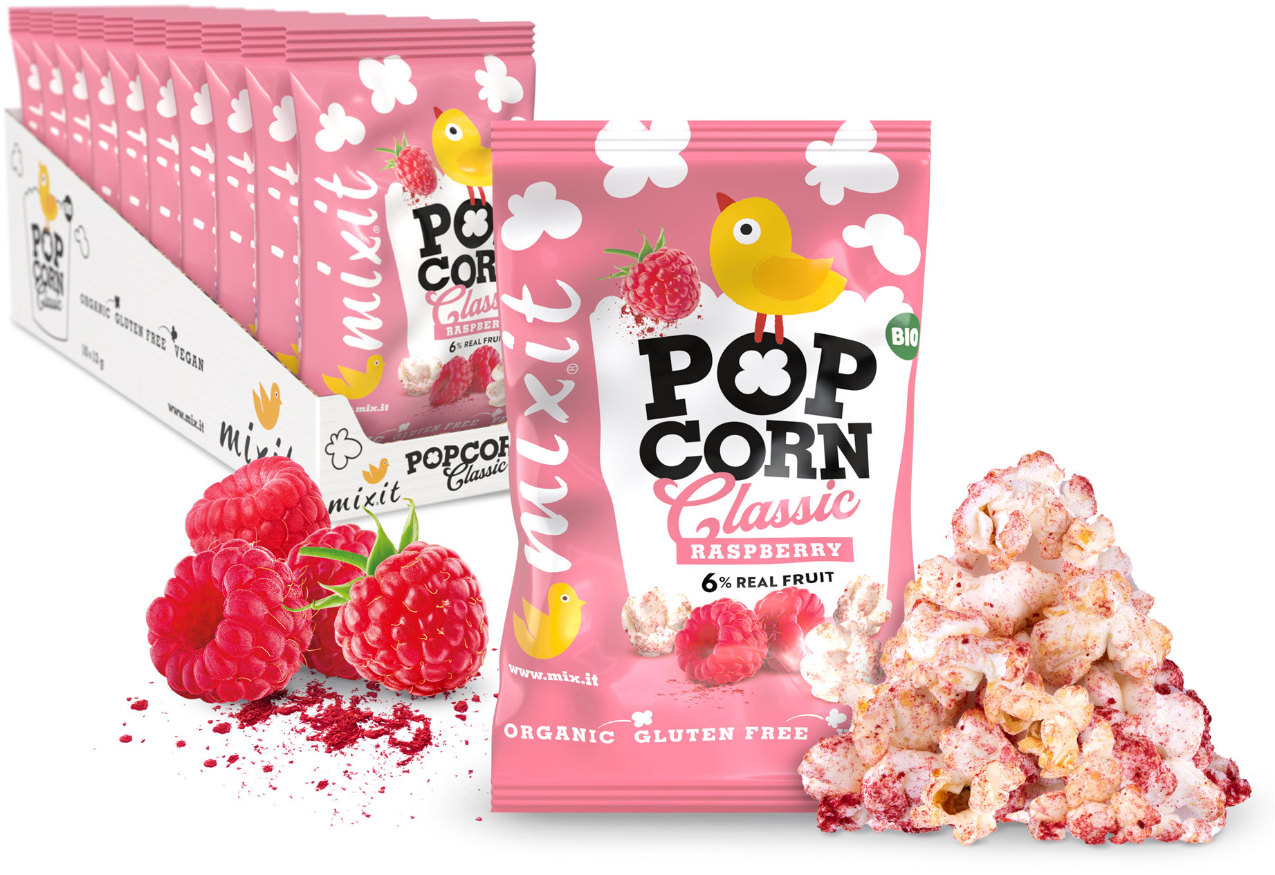 Mixit BIO popcorn do kapsy Malina 20 ks