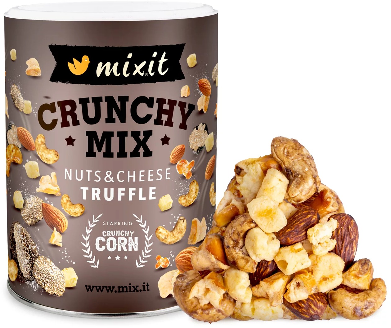 Mixit Crunchy mix Sýr, crunchy corn a oříšky s lanýžem